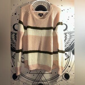 Joe Boxer Women's Colorblock Sweater - Pink, White, and Green